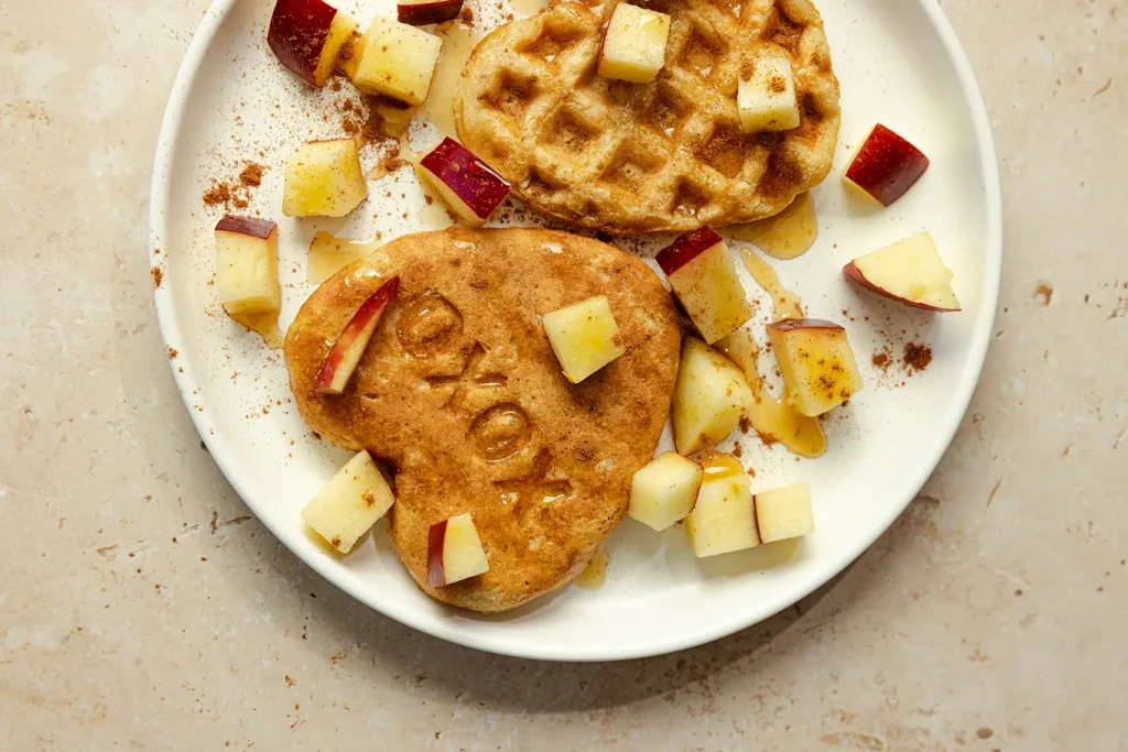 Mini Heart Waffles with Cosmic Crisp® Apples